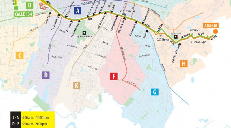 Extensión en ruta zonal HB608 hasta la Calle 134 con KR 9 en la localidad de Usaquén.